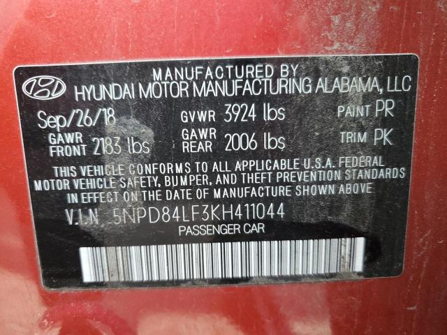 Photo 11 VIN: 5NPD84LF3KH411044 - HYUNDAI ELANTRA 