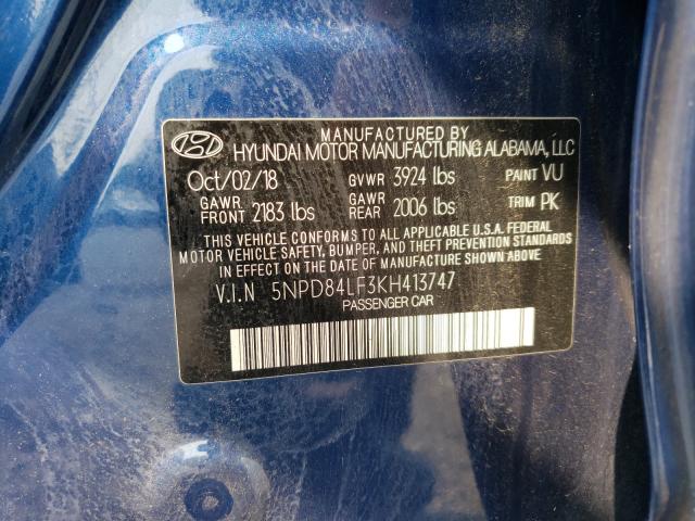 Photo 9 VIN: 5NPD84LF3KH413747 - HYUNDAI ELANTRA SE 