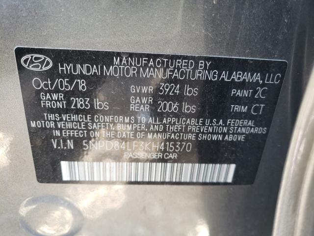 Photo 9 VIN: 5NPD84LF3KH415370 - HYUNDAI ELANTRA SE 