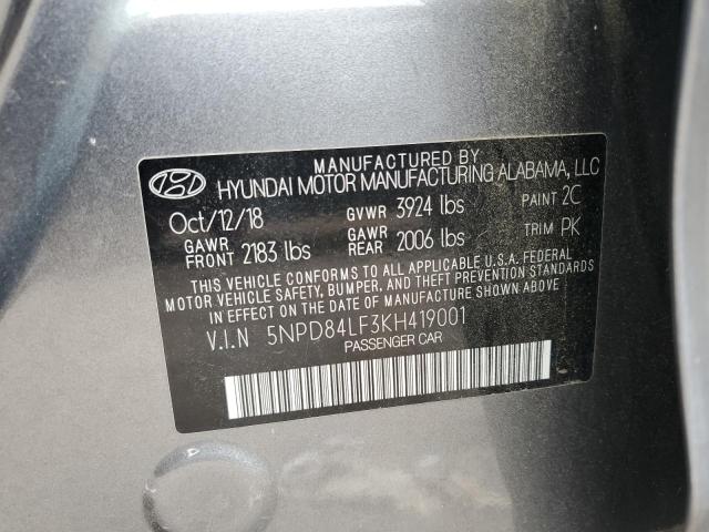 Photo 12 VIN: 5NPD84LF3KH419001 - HYUNDAI ELANTRA SE 