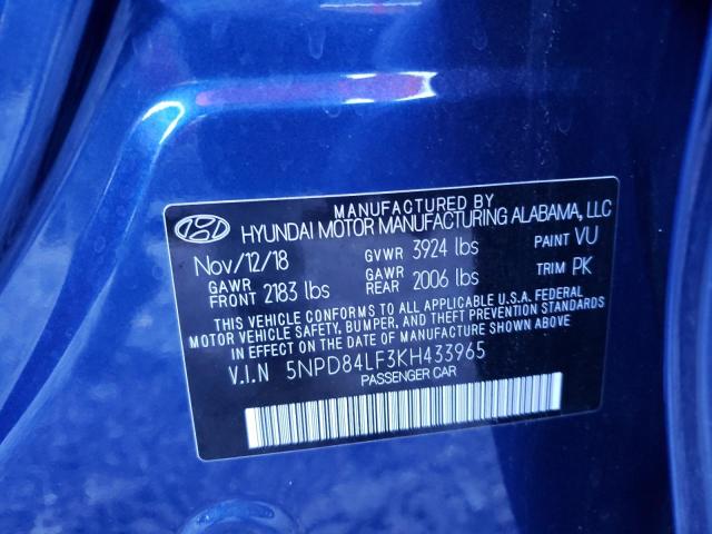 Photo 9 VIN: 5NPD84LF3KH433965 - HYUNDAI ELANTRA SE 