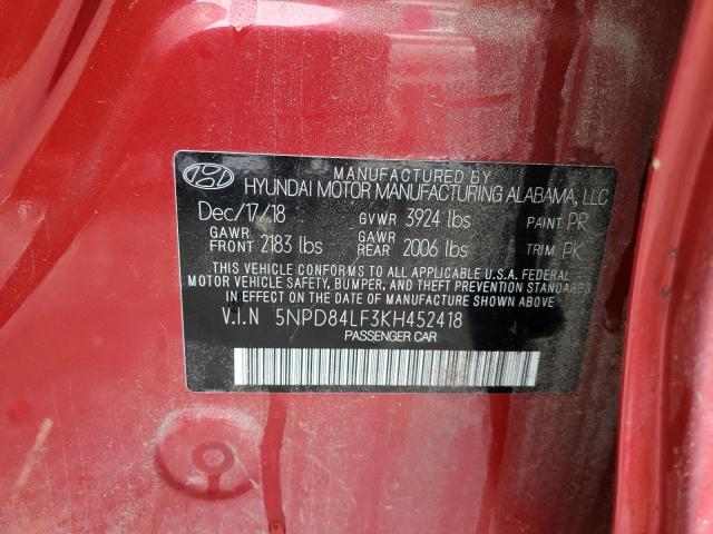 Photo 11 VIN: 5NPD84LF3KH452418 - HYUNDAI ELANTRA SE 