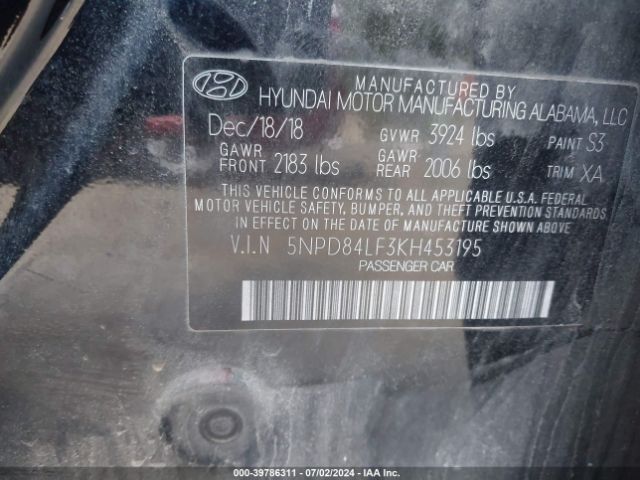 Photo 8 VIN: 5NPD84LF3KH453195 - HYUNDAI ELANTRA 