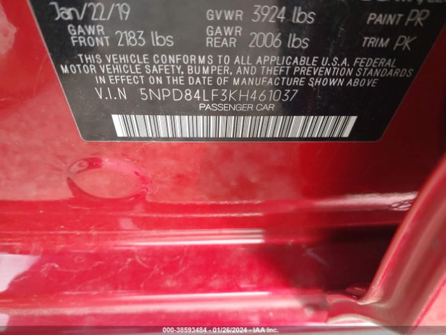 Photo 8 VIN: 5NPD84LF3KH461037 - HYUNDAI ELANTRA 