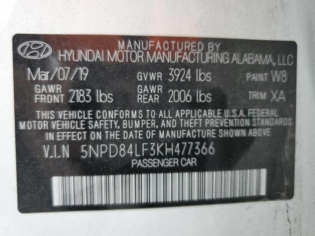 Photo 9 VIN: 5NPD84LF3KH477366 - HYUNDAI ELANTRA SE 