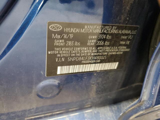 Photo 11 VIN: 5NPD84LF3KH480025 - HYUNDAI ELANTRA 