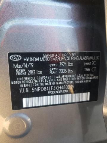 Photo 9 VIN: 5NPD84LF3KH480039 - HYUNDAI ELANTRA SE 