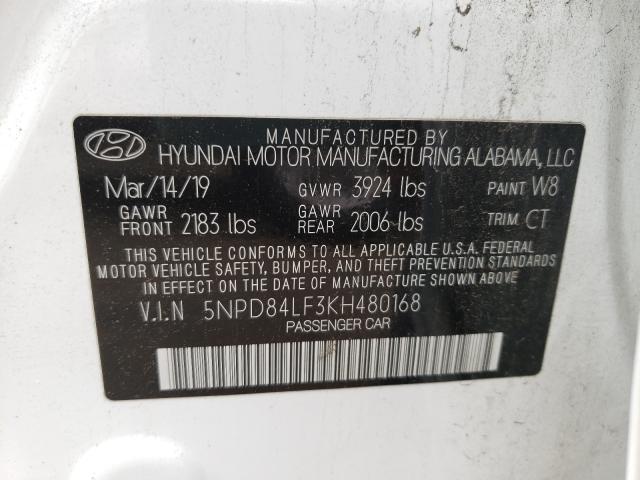 Photo 9 VIN: 5NPD84LF3KH480168 - HYUNDAI ELANTRA SE 