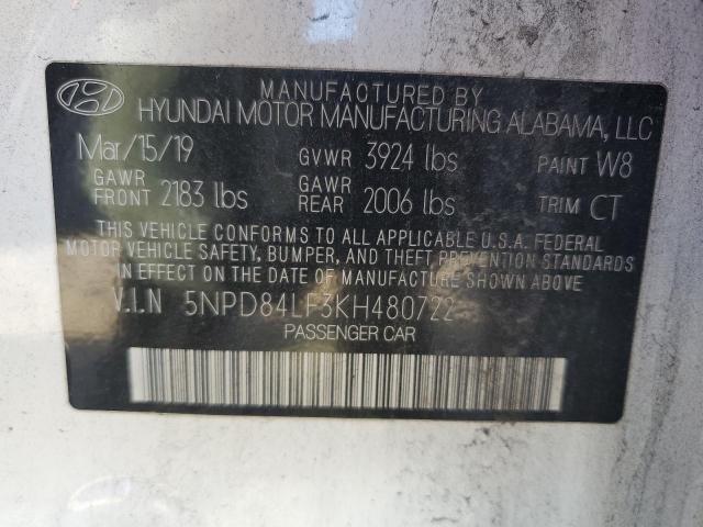 Photo 11 VIN: 5NPD84LF3KH480722 - HYUNDAI ELANTRA SE 