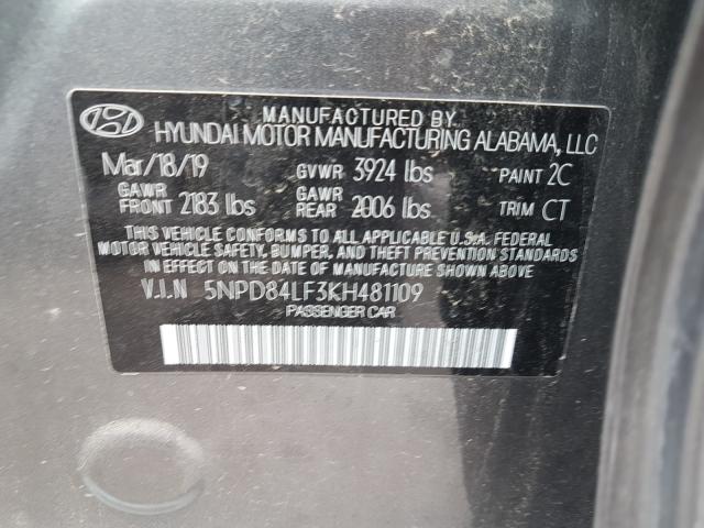 Photo 9 VIN: 5NPD84LF3KH481109 - HYUNDAI ELANTRA SE 