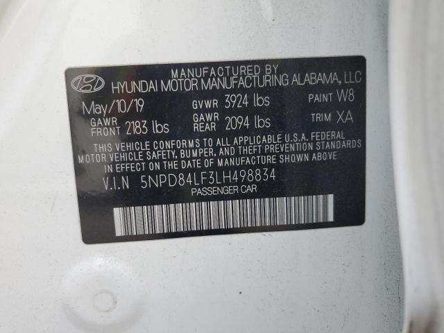 Photo 12 VIN: 5NPD84LF3LH498834 - HYUNDAI ELANTRA SE 