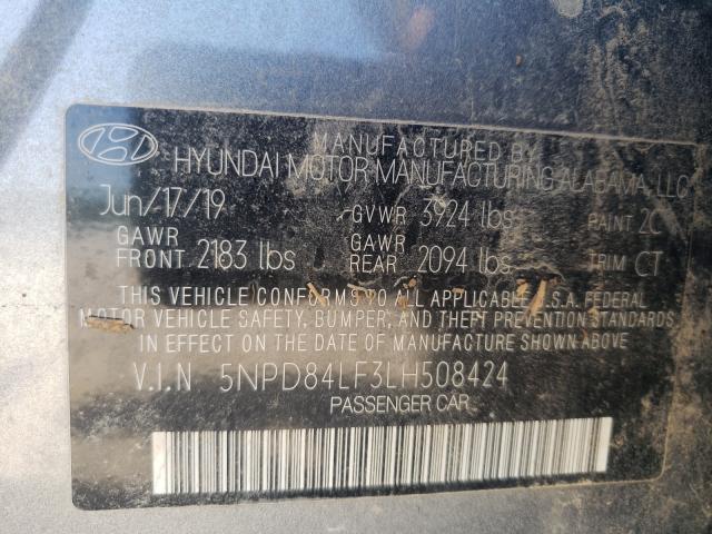 Photo 9 VIN: 5NPD84LF3LH508424 - HYUNDAI ELANTRA SE 