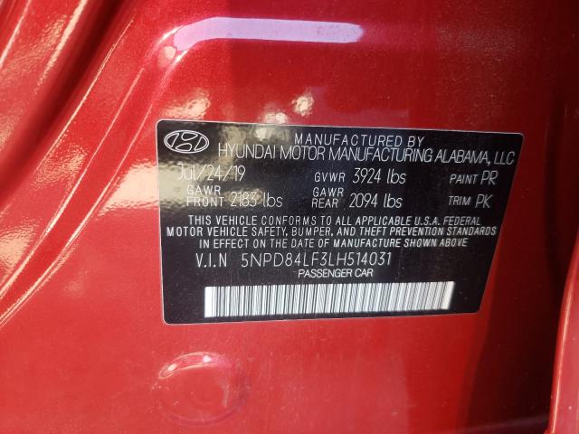 Photo 9 VIN: 5NPD84LF3LH514031 - HYUNDAI ELANTRA SE 