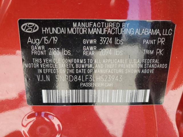 Photo 12 VIN: 5NPD84LF3LH523943 - HYUNDAI ELANTRA SE 