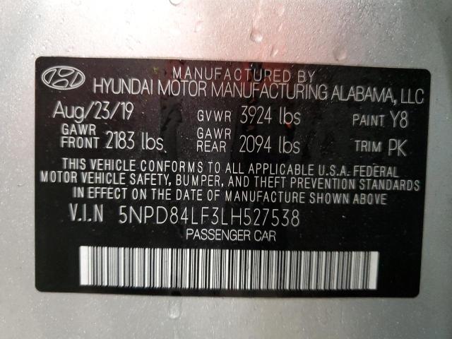 Photo 11 VIN: 5NPD84LF3LH527538 - HYUNDAI ELANTRA SE 