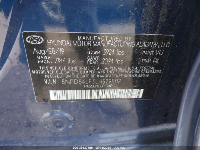 Photo 8 VIN: 5NPD84LF3LH529502 - HYUNDAI ELANTRA 