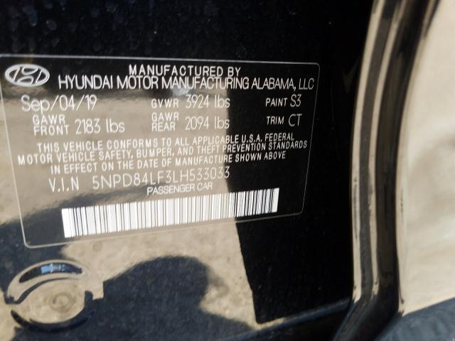 Photo 9 VIN: 5NPD84LF3LH533033 - HYUNDAI ELANTRA SE 