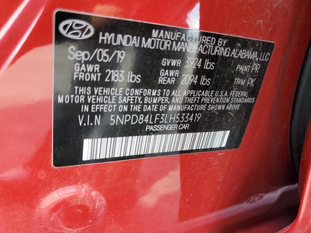 Photo 9 VIN: 5NPD84LF3LH533419 - HYUNDAI ELANTRA SE 