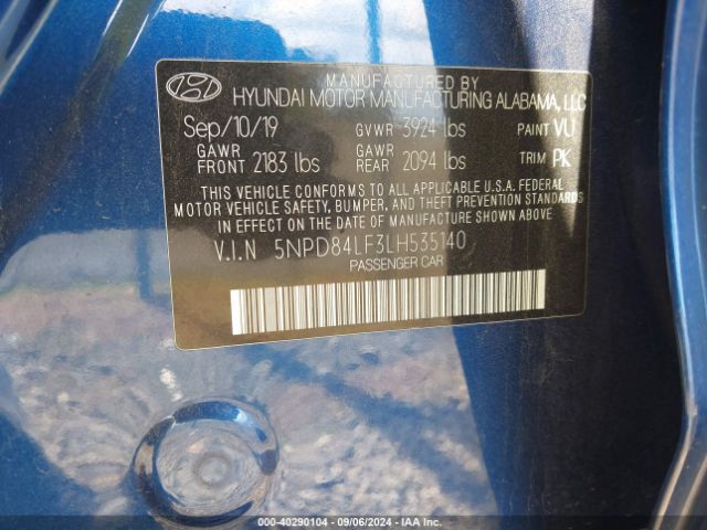 Photo 8 VIN: 5NPD84LF3LH535140 - HYUNDAI ELANTRA 