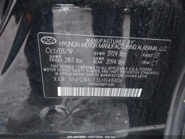 Photo 8 VIN: 5NPD84LF3LH548406 - HYUNDAI ELANTRA 