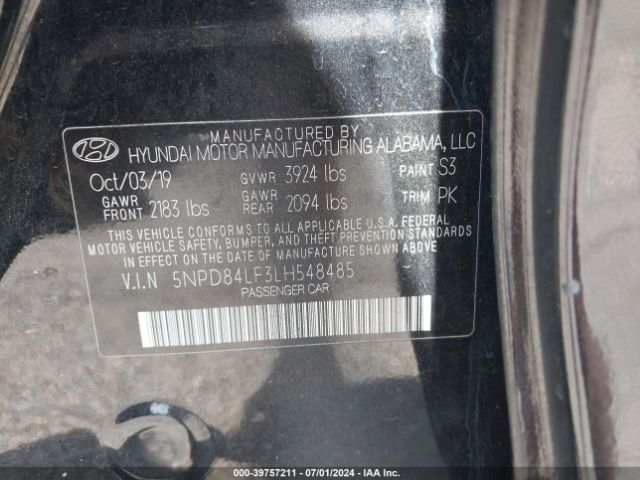 Photo 8 VIN: 5NPD84LF3LH548485 - HYUNDAI ELANTRA 