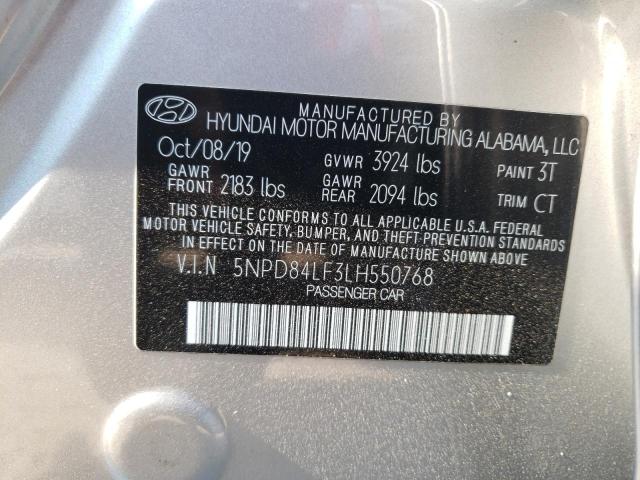 Photo 12 VIN: 5NPD84LF3LH550768 - HYUNDAI ELANTRA SE 