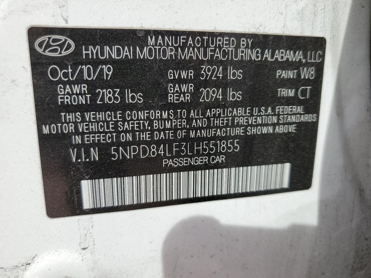 Photo 11 VIN: 5NPD84LF3LH551855 - HYUNDAI ELANTRA 