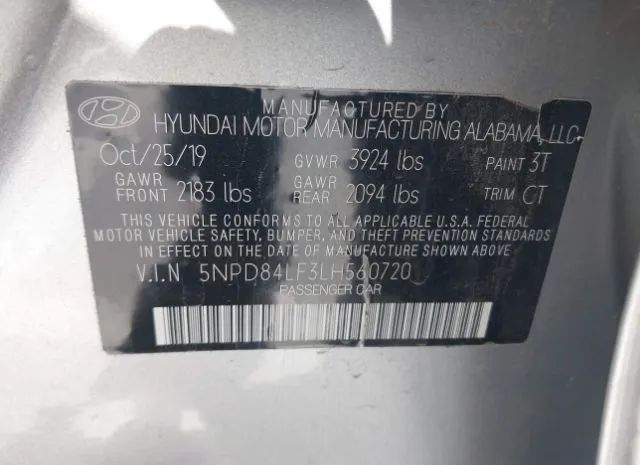 Photo 8 VIN: 5NPD84LF3LH560720 - HYUNDAI ELANTRA 