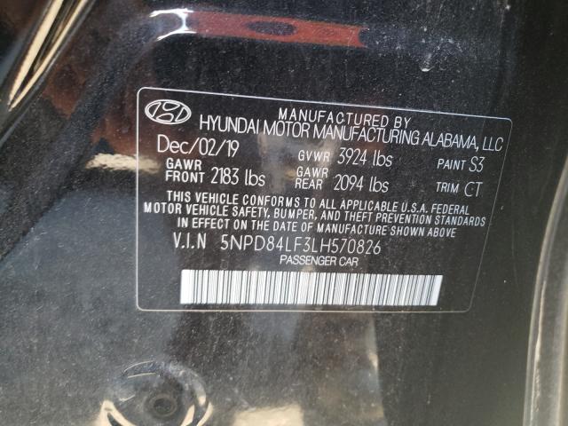 Photo 9 VIN: 5NPD84LF3LH570826 - HYUNDAI ELANTRA SE 