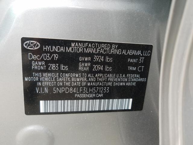 Photo 9 VIN: 5NPD84LF3LH571233 - HYUNDAI ELANTRA SE 