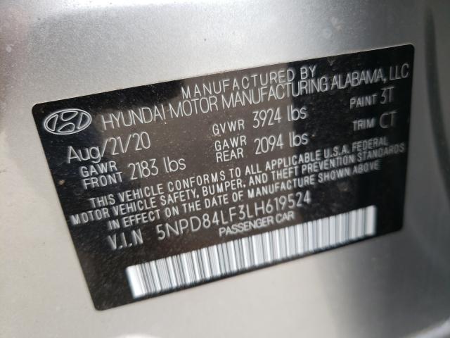 Photo 9 VIN: 5NPD84LF3LH619524 - HYUNDAI ELANTRA SE 