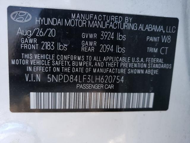 Photo 9 VIN: 5NPD84LF3LH620754 - HYUNDAI ELANTRA SE 