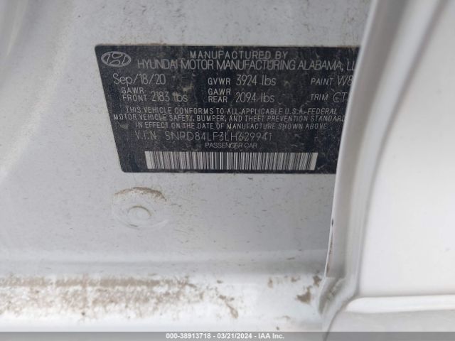 Photo 8 VIN: 5NPD84LF3LH629941 - HYUNDAI ELANTRA 