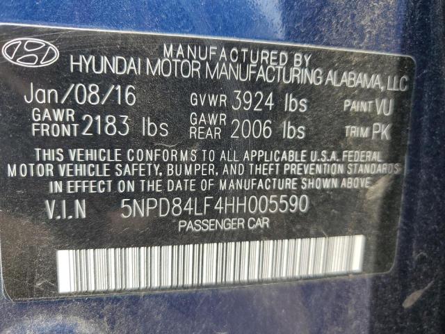 Photo 12 VIN: 5NPD84LF4HH005590 - HYUNDAI ELANTRA 