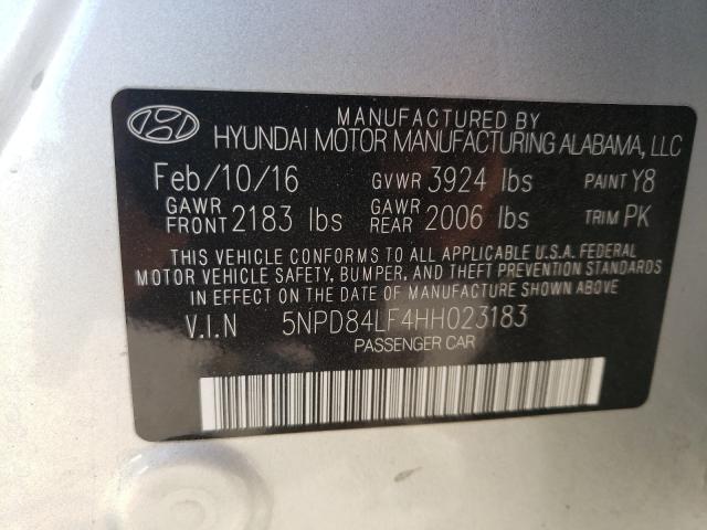 Photo 9 VIN: 5NPD84LF4HH023183 - HYUNDAI ELANTRA SE 