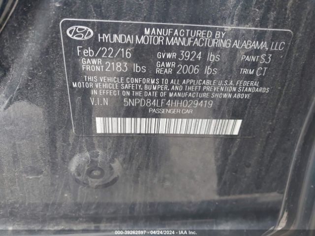 Photo 8 VIN: 5NPD84LF4HH029419 - HYUNDAI ELANTRA 