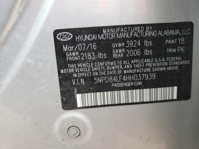 Photo 9 VIN: 5NPD84LF4HH037939 - HYUNDAI ELANTRA SE 