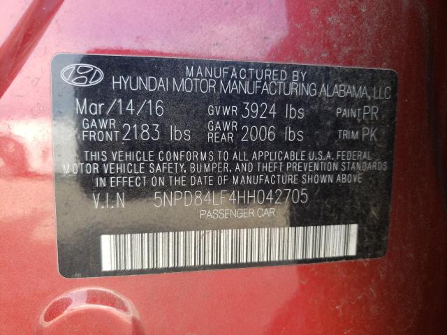 Photo 9 VIN: 5NPD84LF4HH042705 - HYUNDAI ELANTRA SE 