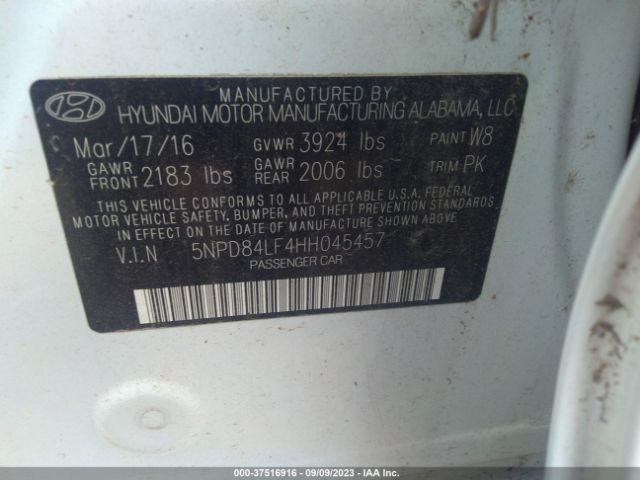 Photo 8 VIN: 5NPD84LF4HH045457 - HYUNDAI ELANTRA 