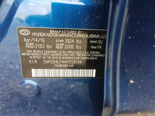 Photo 9 VIN: 5NPD84LF4HH058144 - HYUNDAI ELANTRA SE 