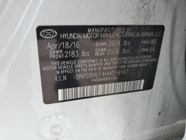 Photo 12 VIN: 5NPD84LF4HH059147 - HYUNDAI ELANTRA SE 