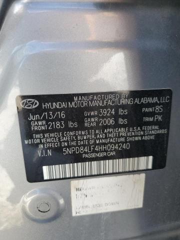 Photo 12 VIN: 5NPD84LF4HH094240 - HYUNDAI ELANTRA 