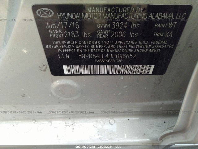 Photo 8 VIN: 5NPD84LF4HH096652 - HYUNDAI ELANTRA 