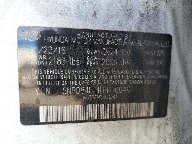 Photo 11 VIN: 5NPD84LF4HH110646 - HYUNDAI ELANTRA 