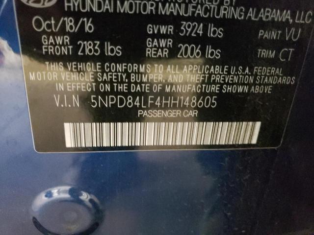 Photo 12 VIN: 5NPD84LF4HH148605 - HYUNDAI ELANTRA SE 