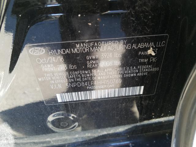 Photo 9 VIN: 5NPD84LF4HH150760 - HYUNDAI ELANTRA SE 