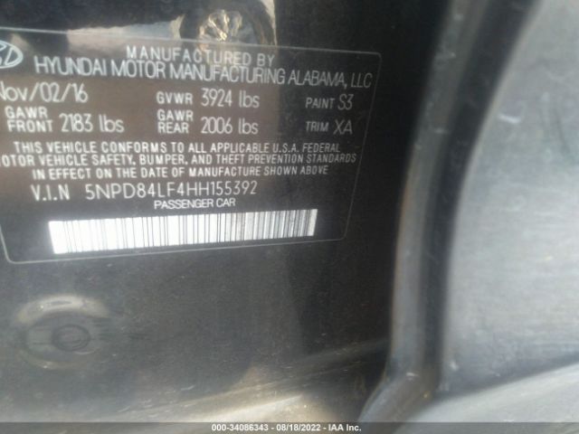 Photo 8 VIN: 5NPD84LF4HH155392 - HYUNDAI ELANTRA 