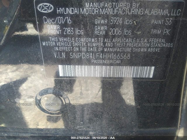 Photo 8 VIN: 5NPD84LF4HH166568 - HYUNDAI ELANTRA 