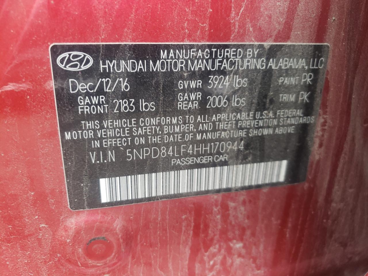 Photo 9 VIN: 5NPD84LF4HH170944 - HYUNDAI ELANTRA 