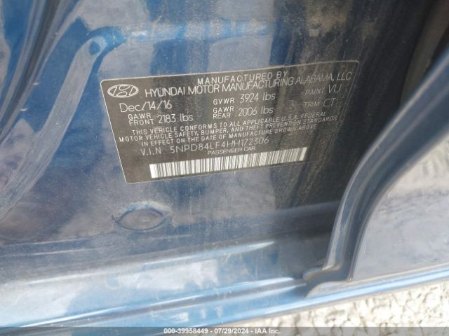 Photo 8 VIN: 5NPD84LF4HH172306 - HYUNDAI ELANTRA 